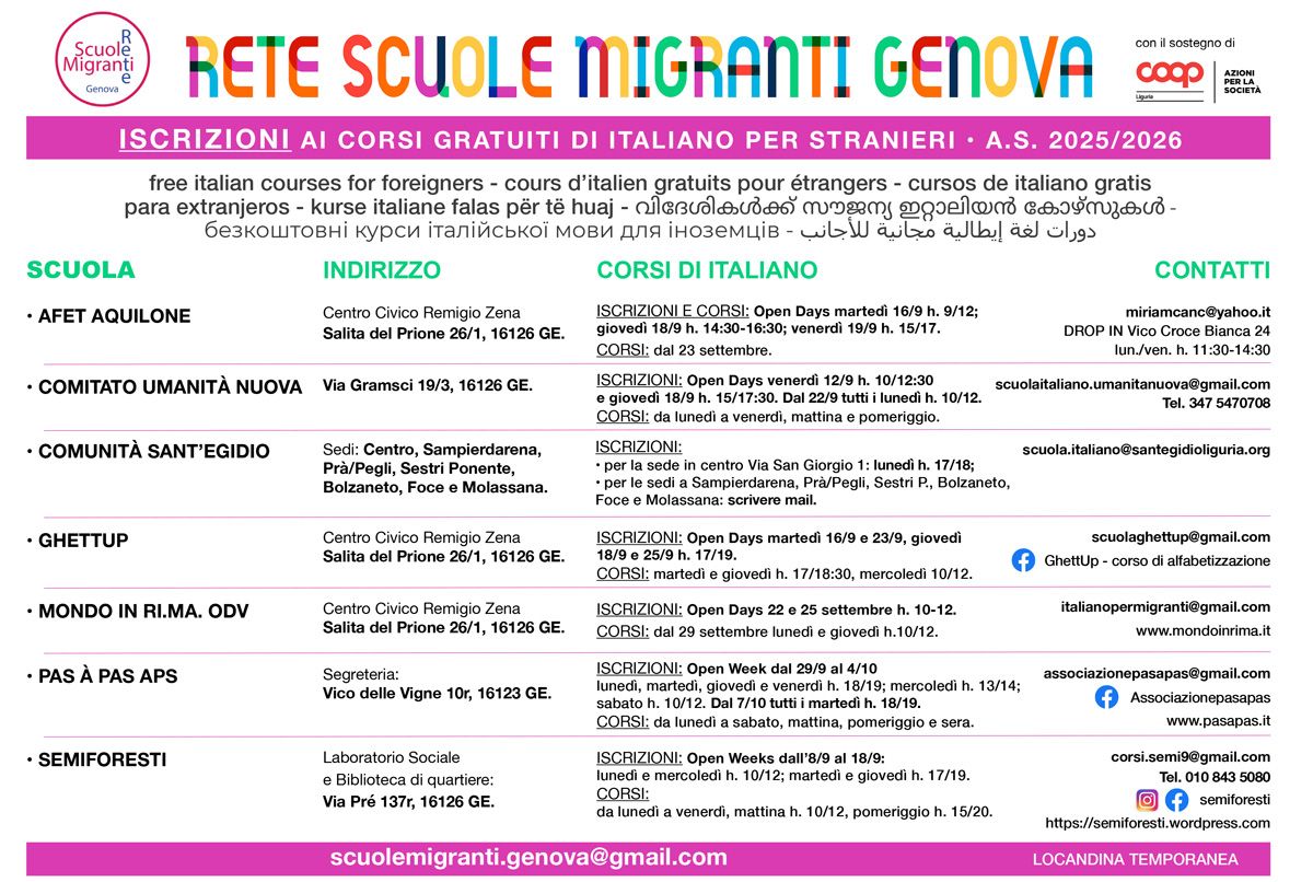 CALENDARIO ISCRIZIONI anno scolastico 2025-2026